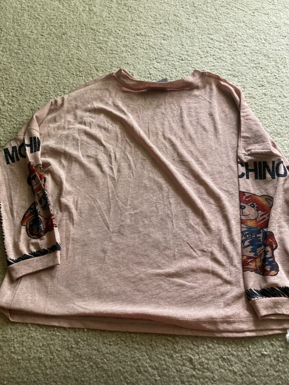 Moschino Pink Teddy Graphic Long Sleeve Top - Picture 10 of 11